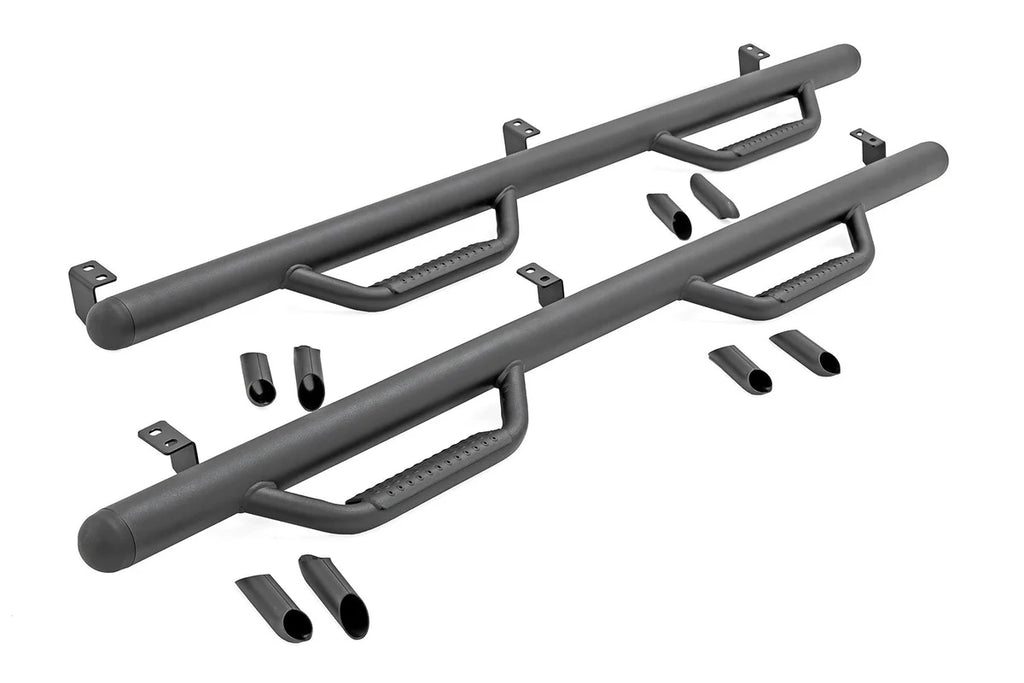 Rough Country Nerf Steps | Cab Length | Crew Cab | 5' Bed | Toyota Tacoma 2WD/4WD (05-23) - Back View