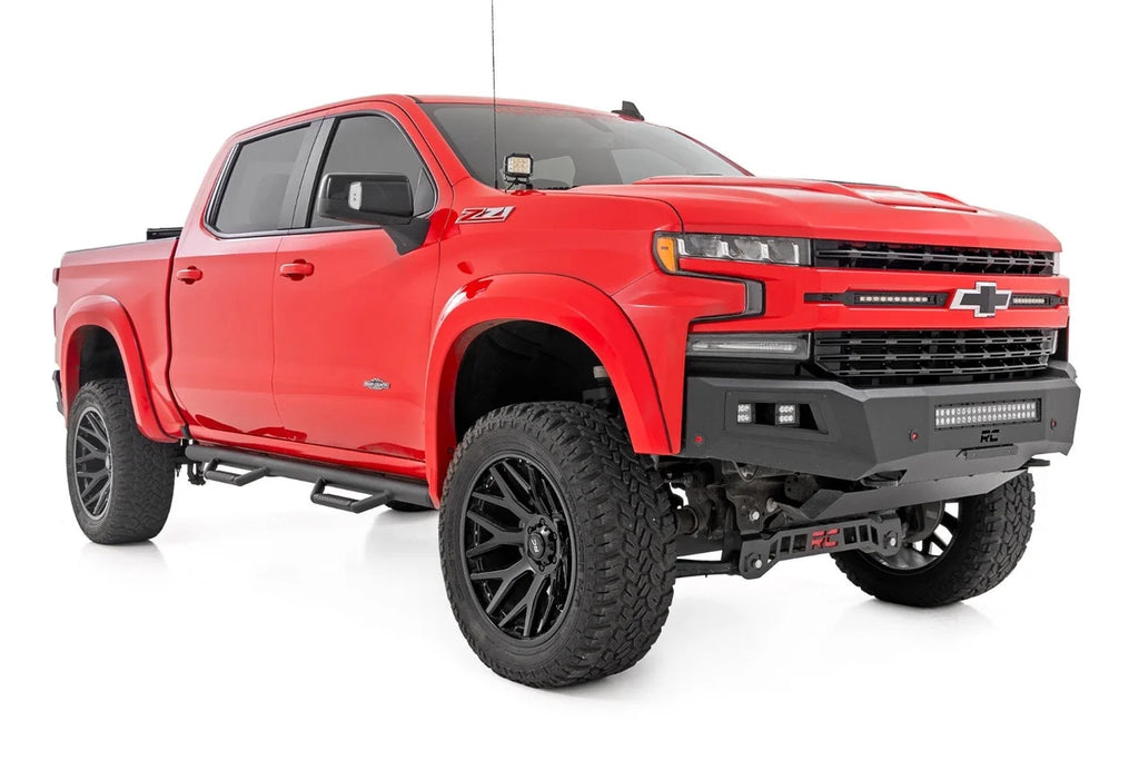 Rough Country Nerf Steps | Cab Length | Crew Cab | Chevy/GMC 1500/2500HD/3500HD (19-26 & Refresh) - Side View
