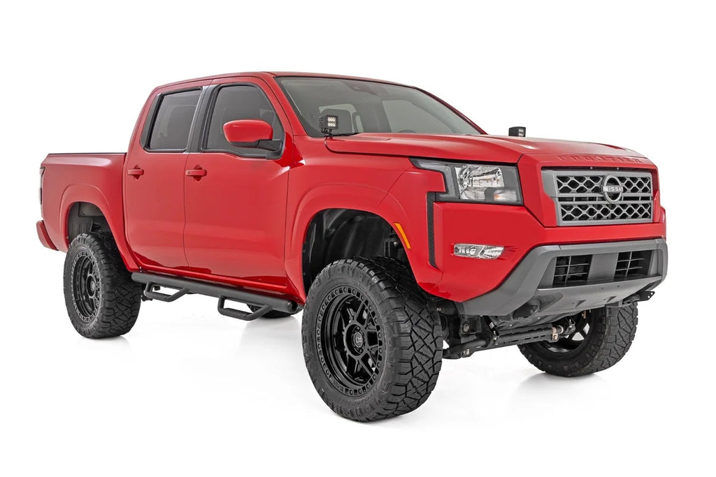 Rough Country Nerf Steps | Cab Length | Crew Cab | Nissan Frontier 2WD/4WD (2005-2026) - Side View