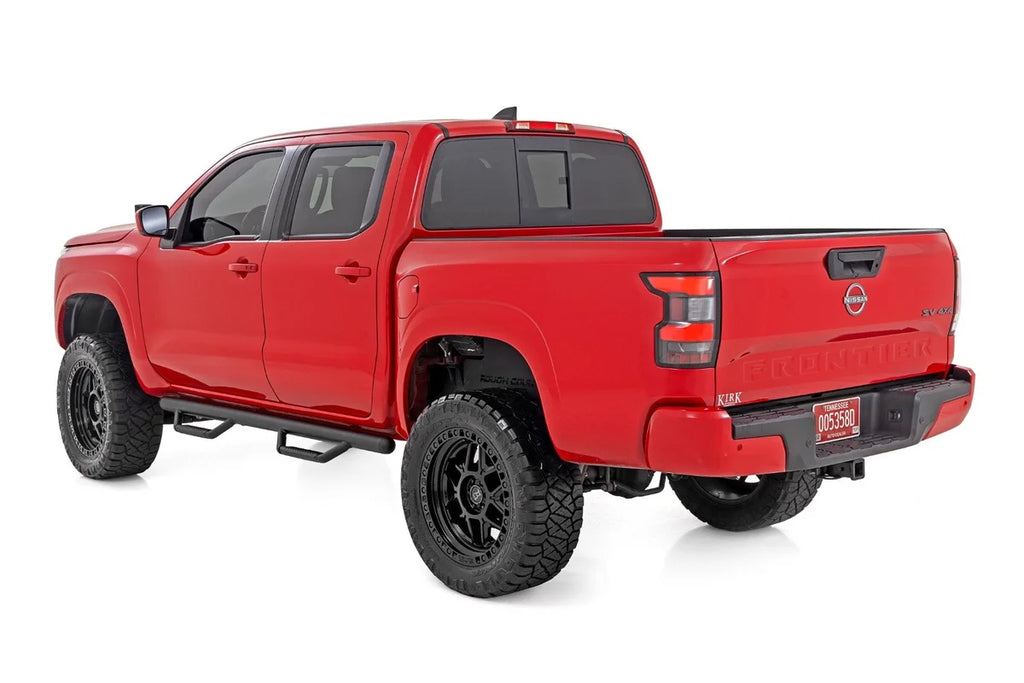 Rough Country Nerf Steps | Cab Length | Crew Cab | Nissan Frontier 2WD/4WD (2005-2026) - Back View