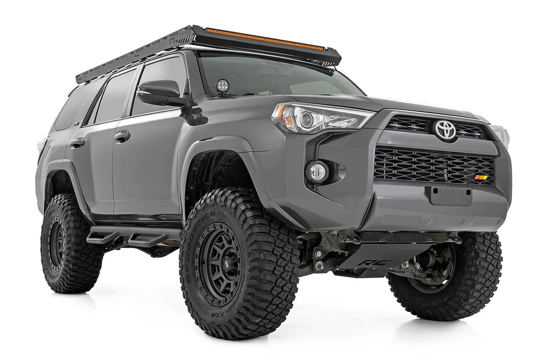 Rough Country Nerf Steps | Cab Length | Non Limited | Toyota 4Runner 2WD/4WD (2010-2024) - Side View