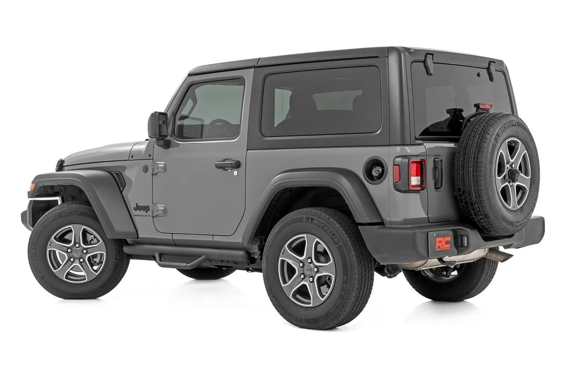 Rough Country Nerf Steps | Full Length | 2 Door | Jeep Wrangler JL 4WD (2018-2026) - Side View