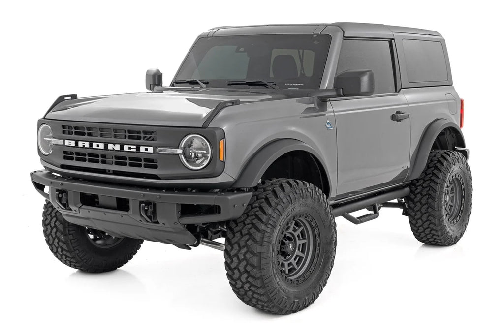 Rough Country Nerf Steps | Wheel to Wheel | 2 Door | Ford Bronco (2 Door) 4WD (2021-2025) - Side View