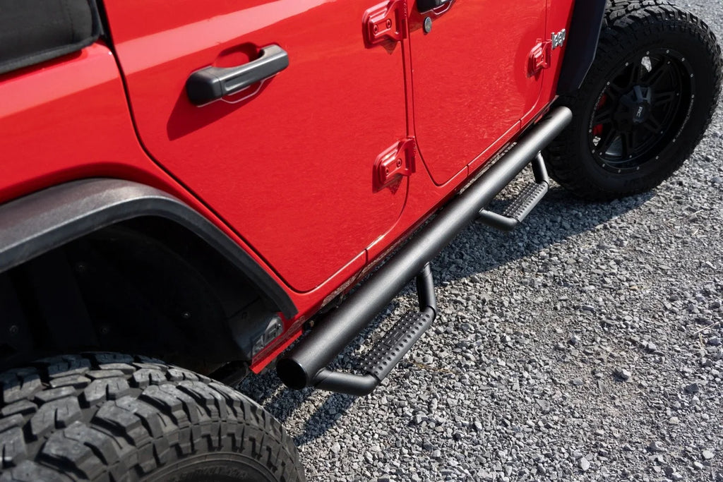 Rough Country Nerf Steps | Wheel to Wheel | 4 Door | Jeep Wrangler Unlimited 2WD/4WD (07-18) - Additional View 6