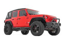 Load image into Gallery viewer, Rough Country Nerf Steps | Wheel to Wheel | 4 Door | Jeep Wrangler Unlimited 4WD (18-26) - Back View