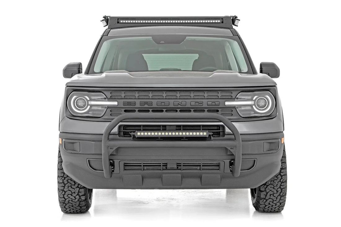 Rough Country Nudge Bar | 20 Inch Chrome Single Row LED | Ford Bronco Sport 4WD (2021-2024) 51043 - Installation View