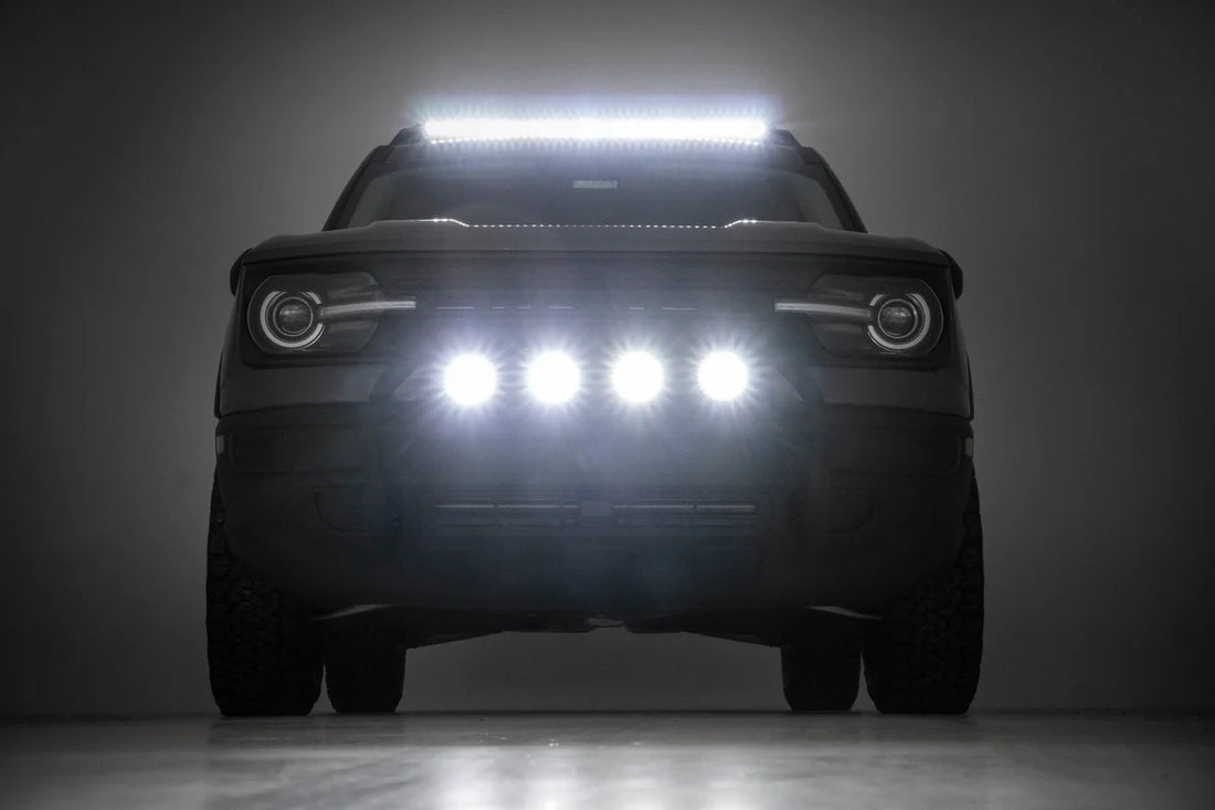 Rough Country Nudge Bar | 20 Inch Chrome Single Row LED | Ford Bronco Sport 4WD (2021-2024) 51043 - Additional View 6