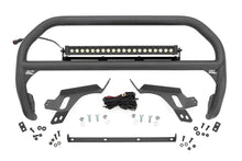 Load image into Gallery viewer, Rough Country Nudge Bar | w/ Tow Hooks | 20 Inch BLK DRL Single Row LED | Ford Bronco Sport (21-24) - Main Product View