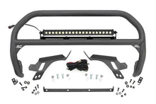 Load image into Gallery viewer, Rough Country Nudge Bar | w/ Tow Hooks | 20 Inch Black Single Row LED | Ford Bronco Sport (21-24) - Main Product View