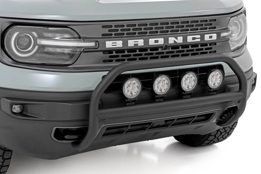 Rough Country Nudge Bar | w/ Tow Hooks | Ford Bronco Sport 4WD (2021-2024) - Side View