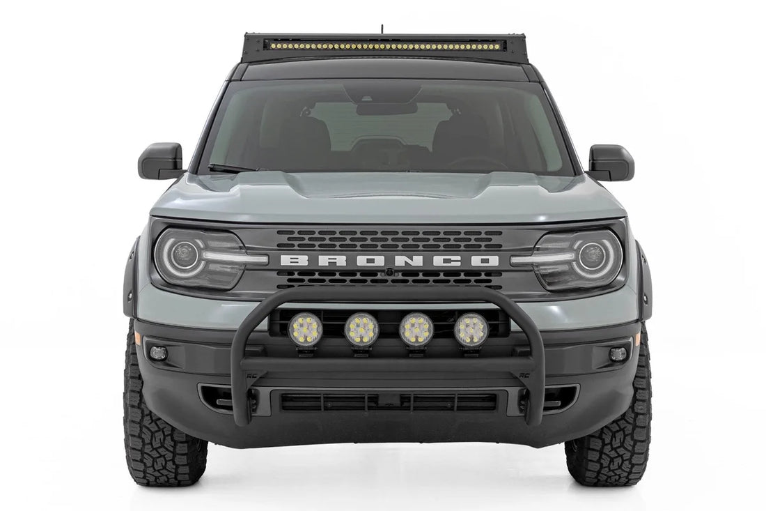Rough Country Nudge Bar | w/ Tow Hooks | Ford Bronco Sport 4WD (2021-2024) - Installation View