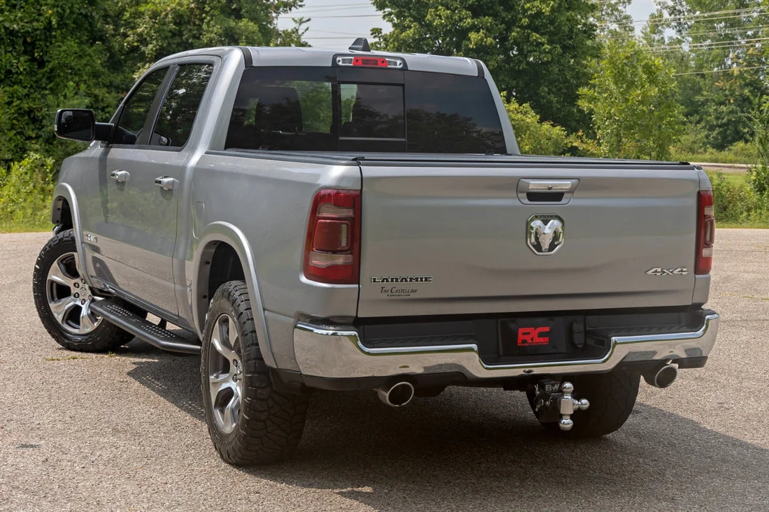 Rough Country OV2 Running Boards | Side Step Bars | Crew Cab | Ram 1500 (19-25)/1500 TRX (21-24) 14008 - Installation View