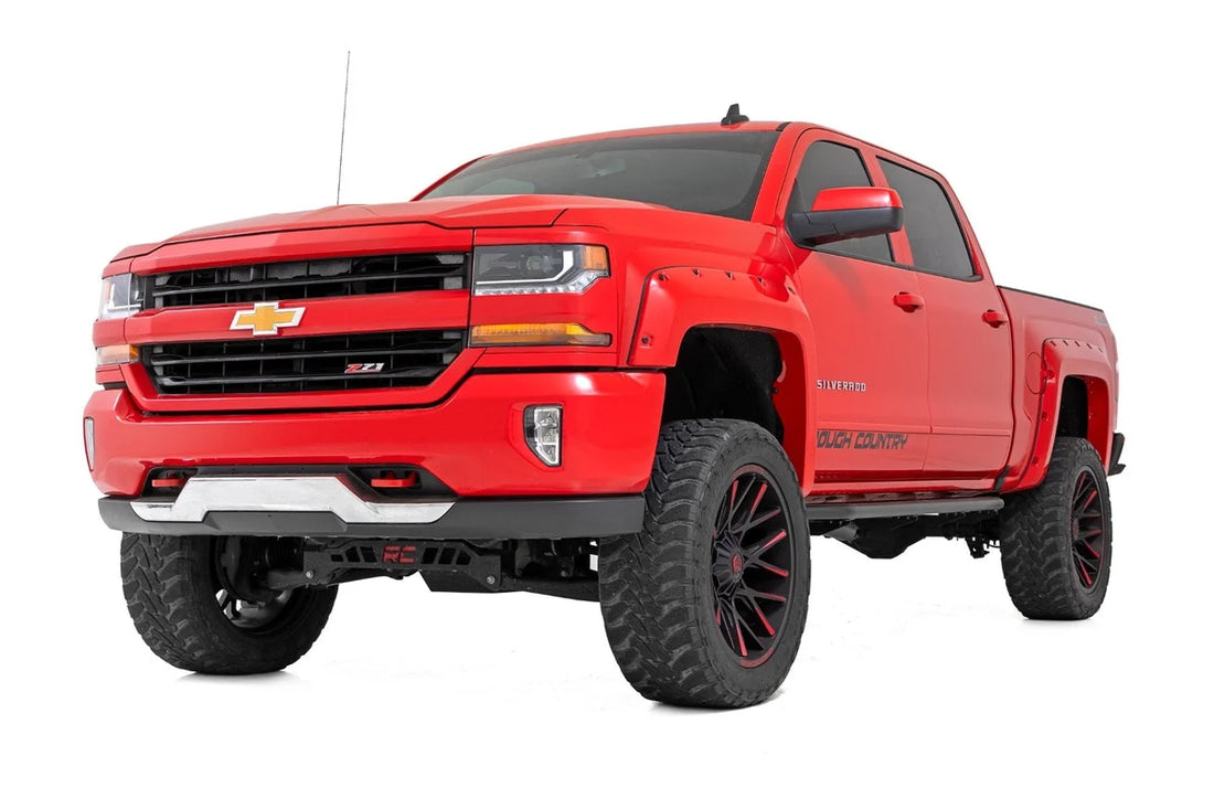 Rough Country OV2 Running Boards | Side Step Bars | Crew Cab | Chevy/GMC 1500/2500HD/3500HD (07-19 & Classic) - Side View
