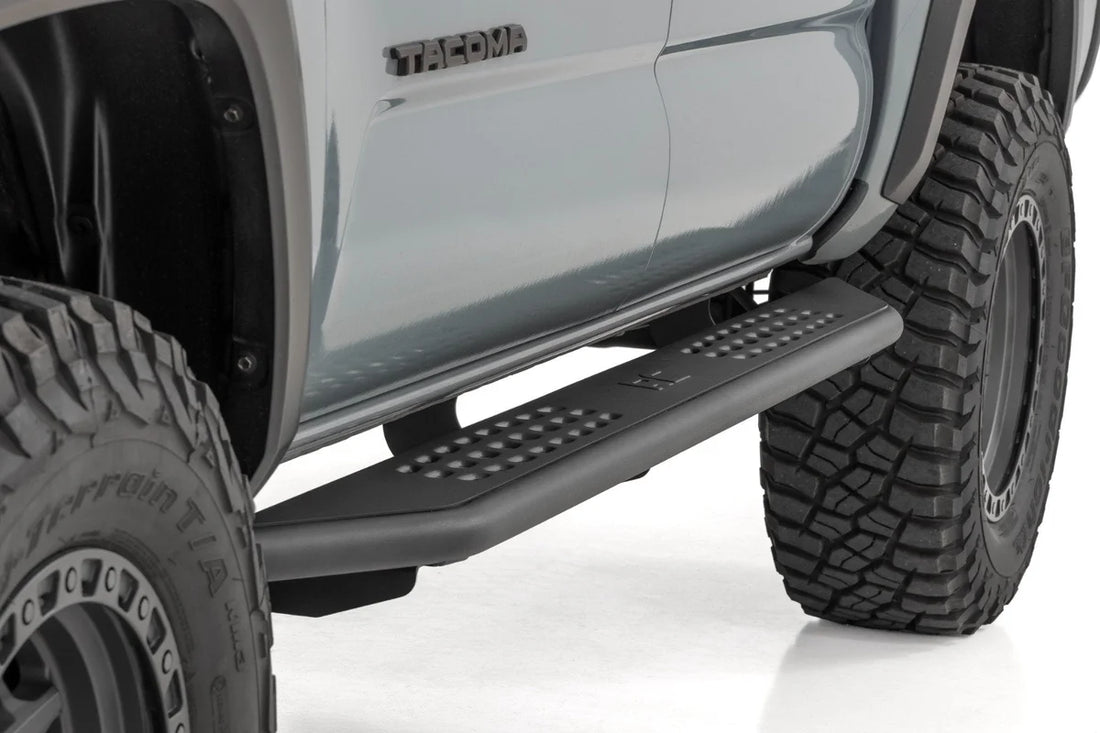 Rough Country OV2 Running Boards | Side Step Bars | Crew Cab | Toyota Tacoma (2016-2023) - Side View
