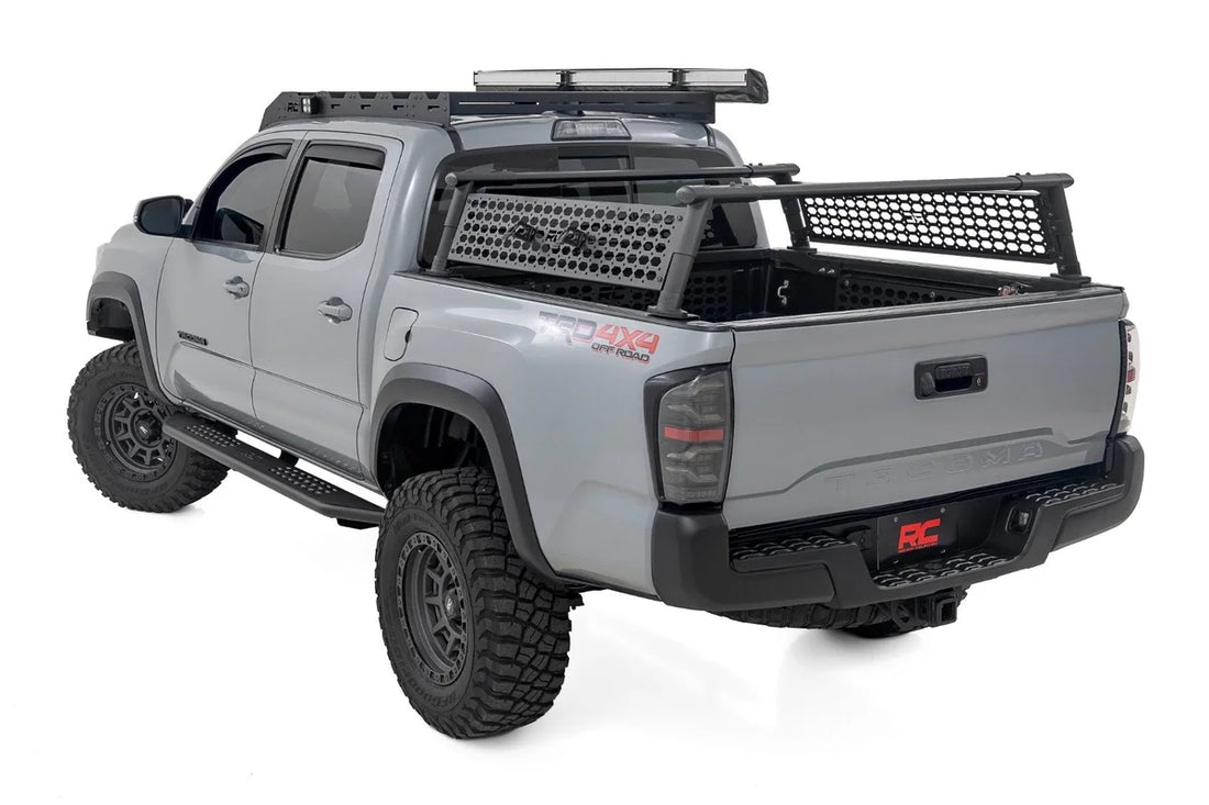 Rough Country OV2 Running Boards | Side Step Bars | Crew Cab | Toyota Tacoma (2016-2023) - Back View
