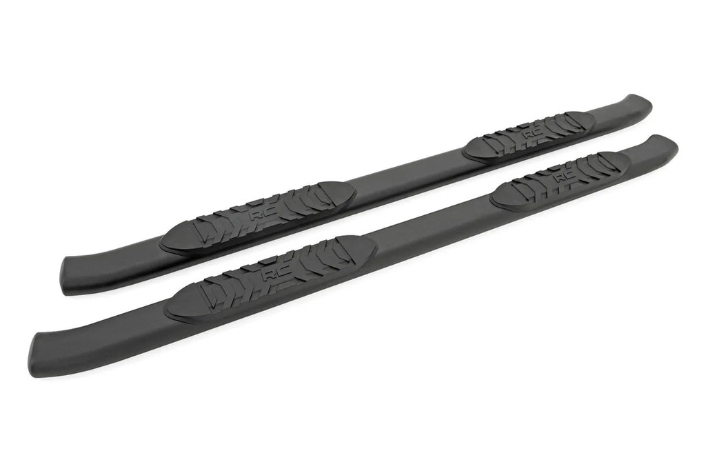 Rough Country Oval Nerf Step | Crew Cab | Black | Ford F-150 2WD/4WD (2009-2014) 21007 - Back View