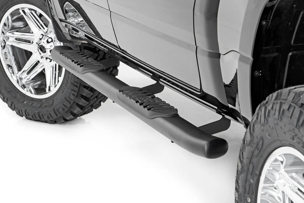 Rough Country Oval Nerf Step | Crew Cab | Black | Ram 1500 (19-25)/1500 TRX (21-24) 21004 - Main Product View