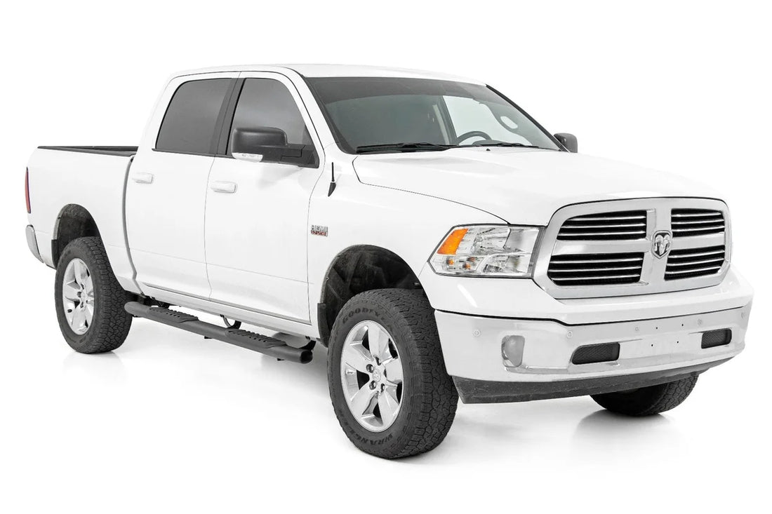 Rough Country Oval Nerf Step | Crew Cab | Black | Ram 1500/2500/3500 2WD/4WD 21003 - Side View