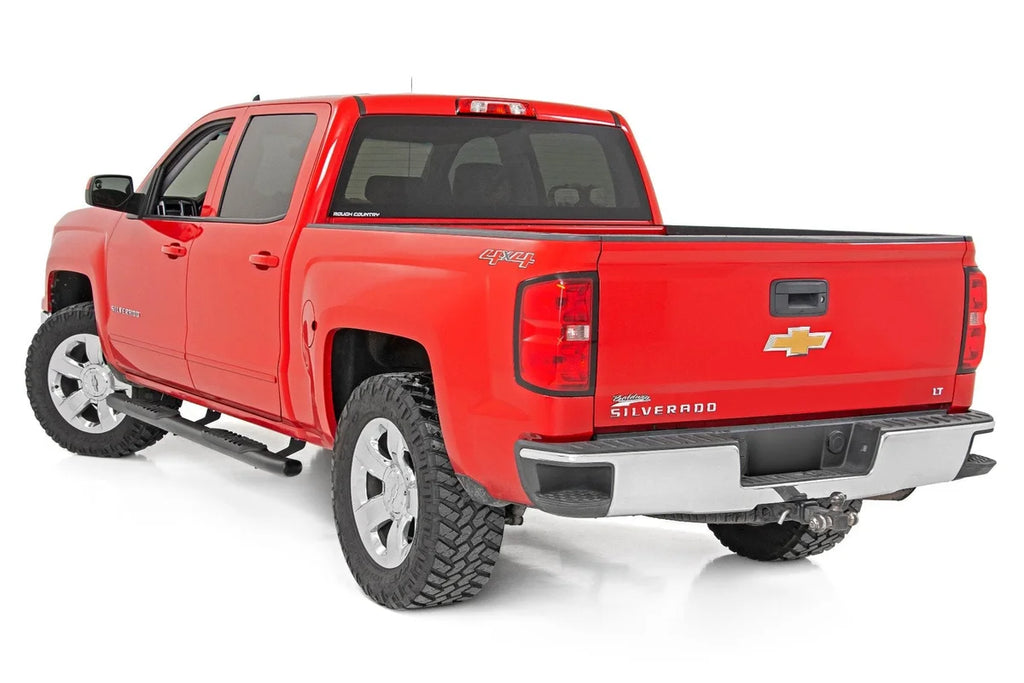 Rough Country Oval Nerf Step | Crew Cab | Chevy/GMC 1500/2500HD/3500HD (07-19 & Classic) 21001 - Back View