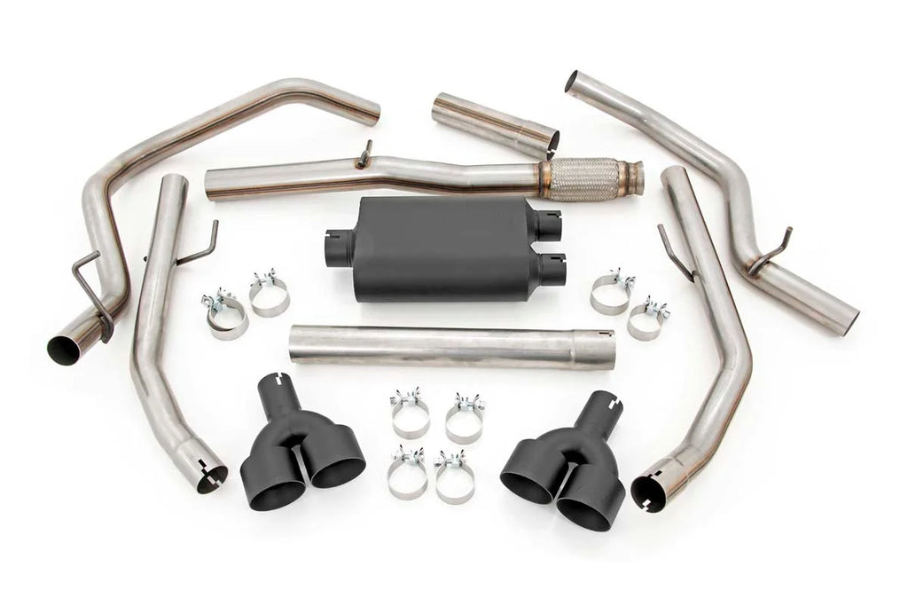 Rough Country Performance Cat-Back Exhaust | 6.2L | 5'8" & 6'6" Bed | Chevy/GMC 1500 (19-24) 96014 - Side View