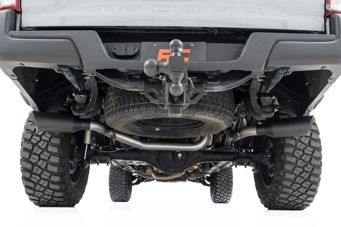 Rough Country Performance Cat-Back Exhaust | Stainless | 3.5L | Toyota Tacoma (16-23) 96016 - Side View