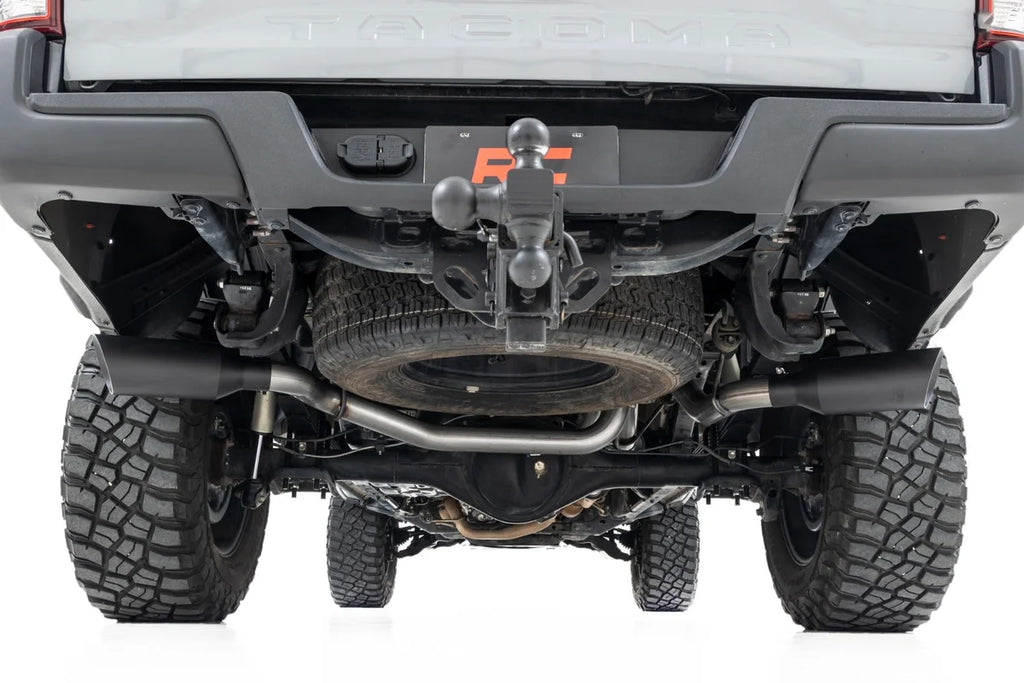Rough Country Performance Cat-Back Exhaust | Stainless | 3.5L | Toyota Tacoma (16-23) 96016 - Side View