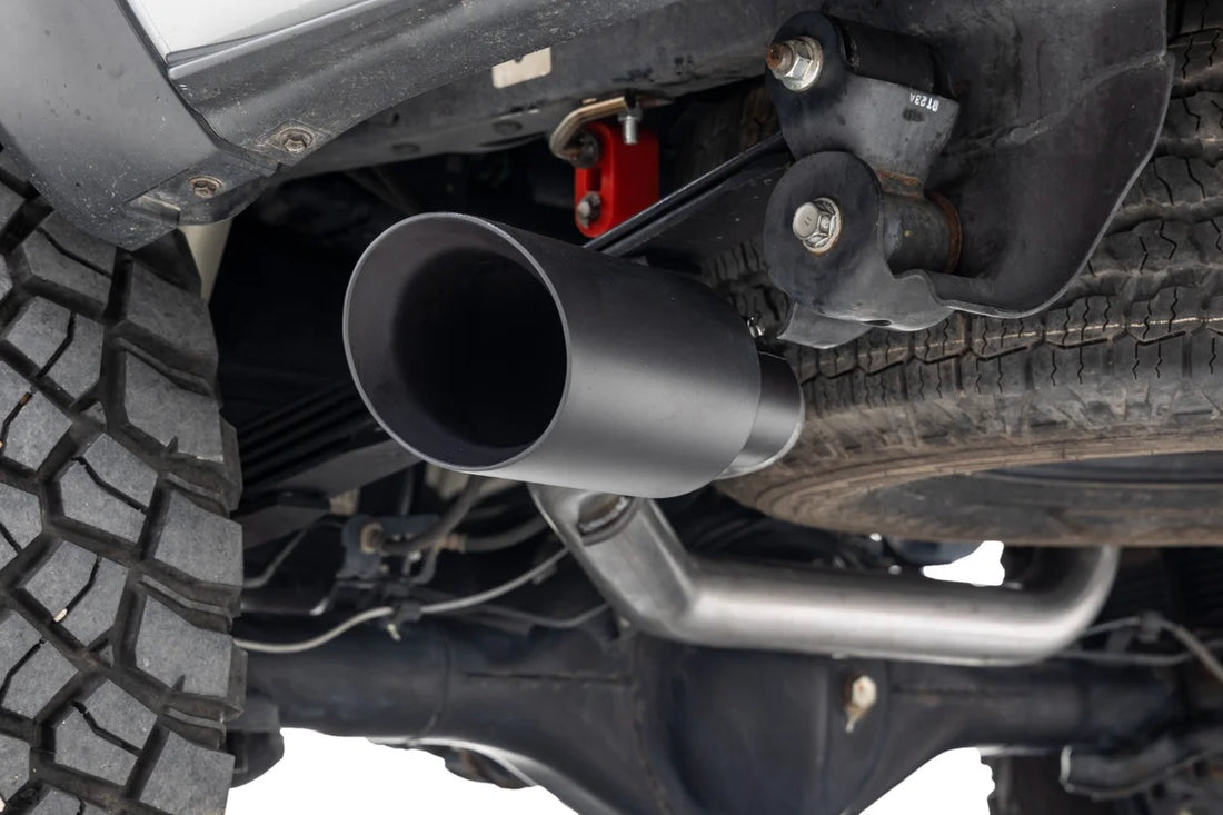 Rough Country Performance Cat-Back Exhaust | Stainless | 3.5L | Toyota Tacoma (16-23) 96016 - Installation View