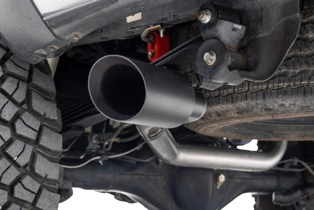 Rough Country Performance Cat-Back Exhaust | Stainless | 3.5L | Toyota Tacoma (16-23) 96016 - Installation View