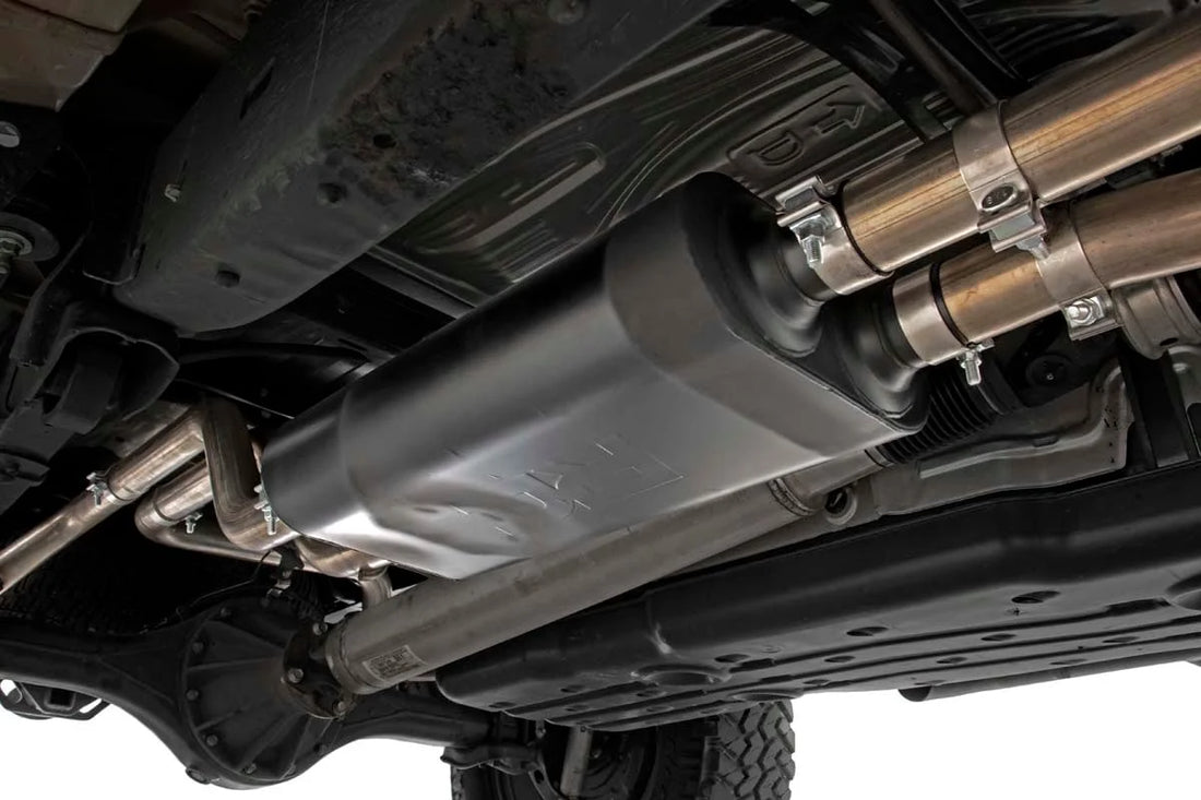 Rough Country Performance Cat-Back Exhaust | Stainless | 4.6L/5.7L | Toyota Tundra (09-21) 96012 - Installation View