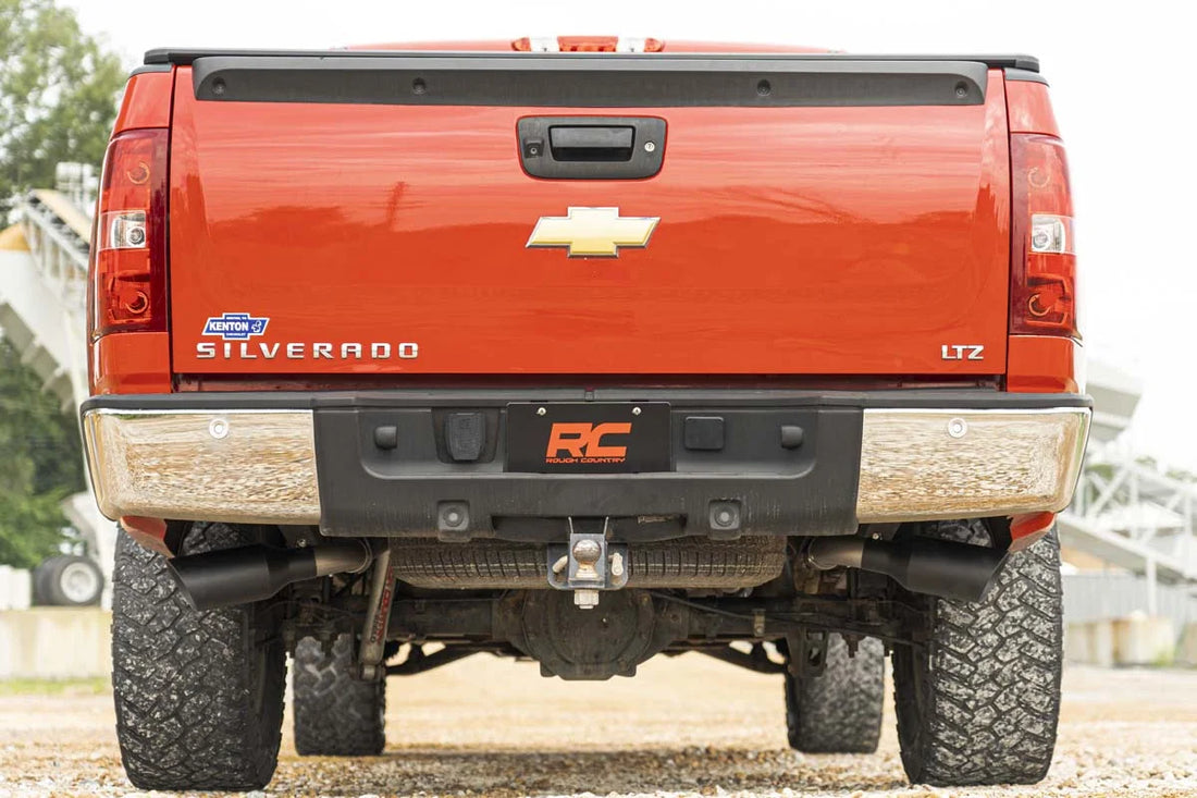 Rough Country Performance Cat-Back Exhaust | Stainless | 4.8L/5.3L | Chevy/GMC 1500 (09-13) 96008 - Back View