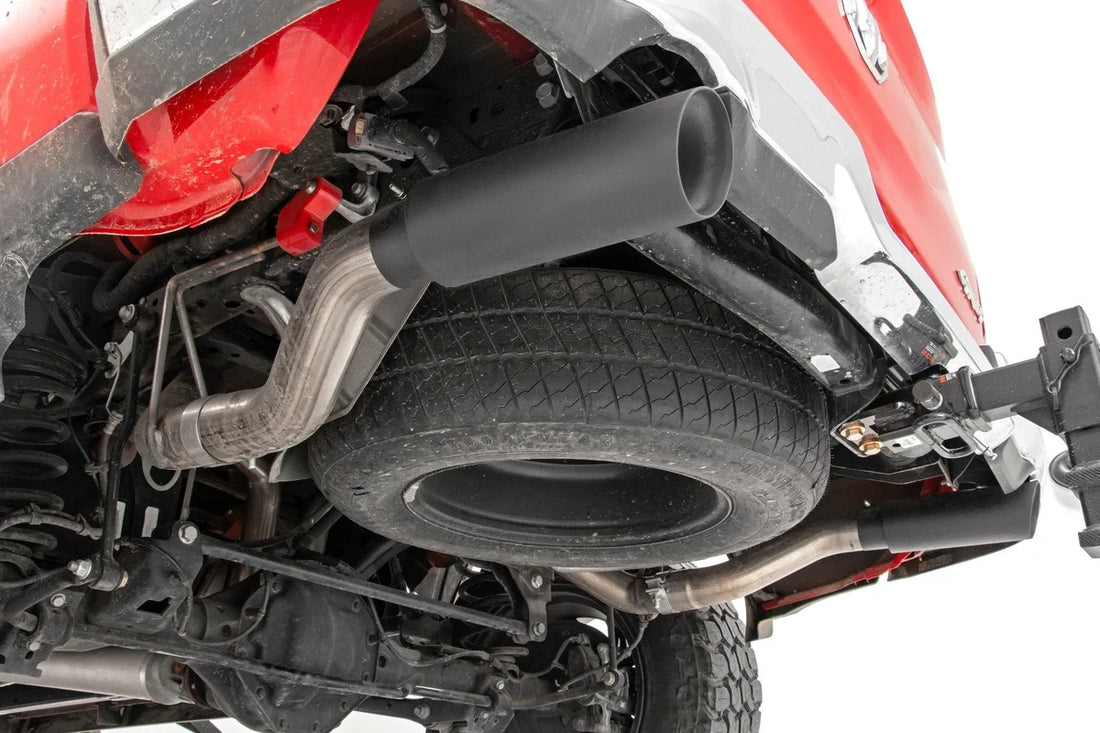 Rough Country Performance Cat-Back Exhaust | Stainless | 5.7L | Ram 1500 2WD/4WD (19-24) 96013 - Back View