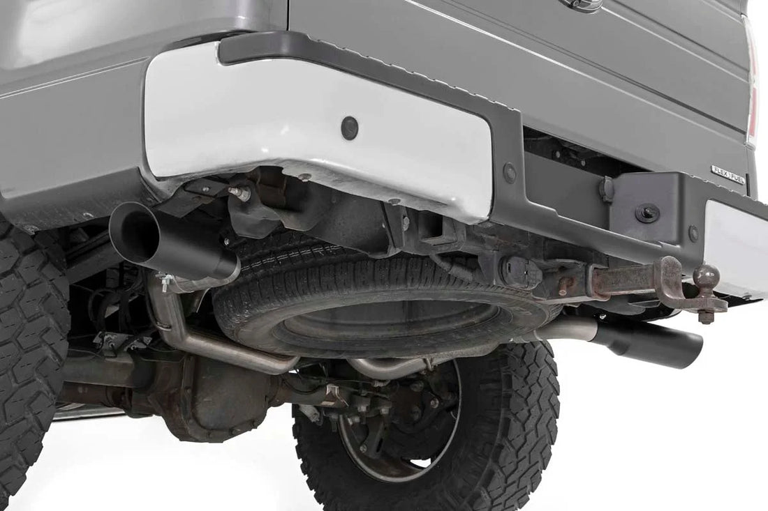 Rough Country Performance Cat-Back Exhaust | V8 Engines | Ford F-150 2WD/4WD (2009-2014) 96010 - Back View