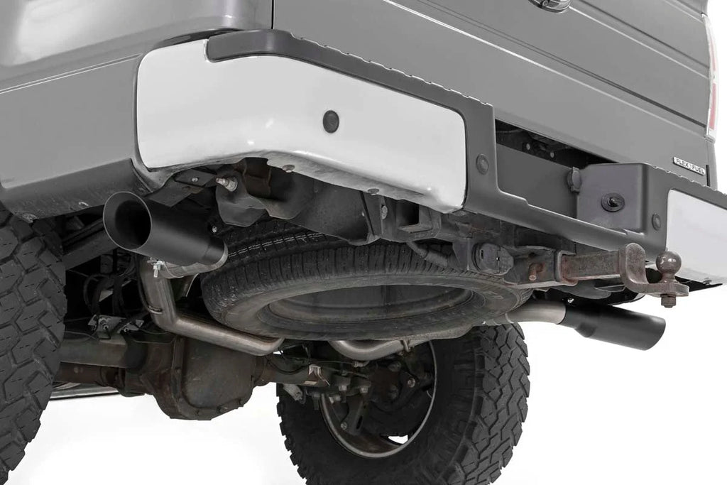 Rough Country Performance Cat-Back Exhaust | V8 Engines | Ford F-150 2WD/4WD (2009-2014) 96010 - Back View