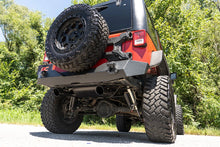 Load image into Gallery viewer, Rough Country Performance Exhaust | Dual Outlet | Jeep Wrangler JK/Wrangler Unlimited (07-18) 96002A - Installation View