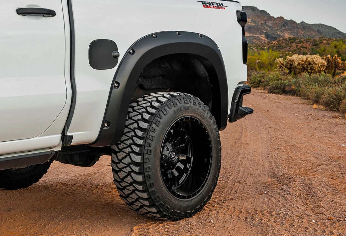 Rough Country Pocket Fender Flares | Chevy Silverado 1500 2WD/4WD (2019-2021) F-C11911A - Installation View