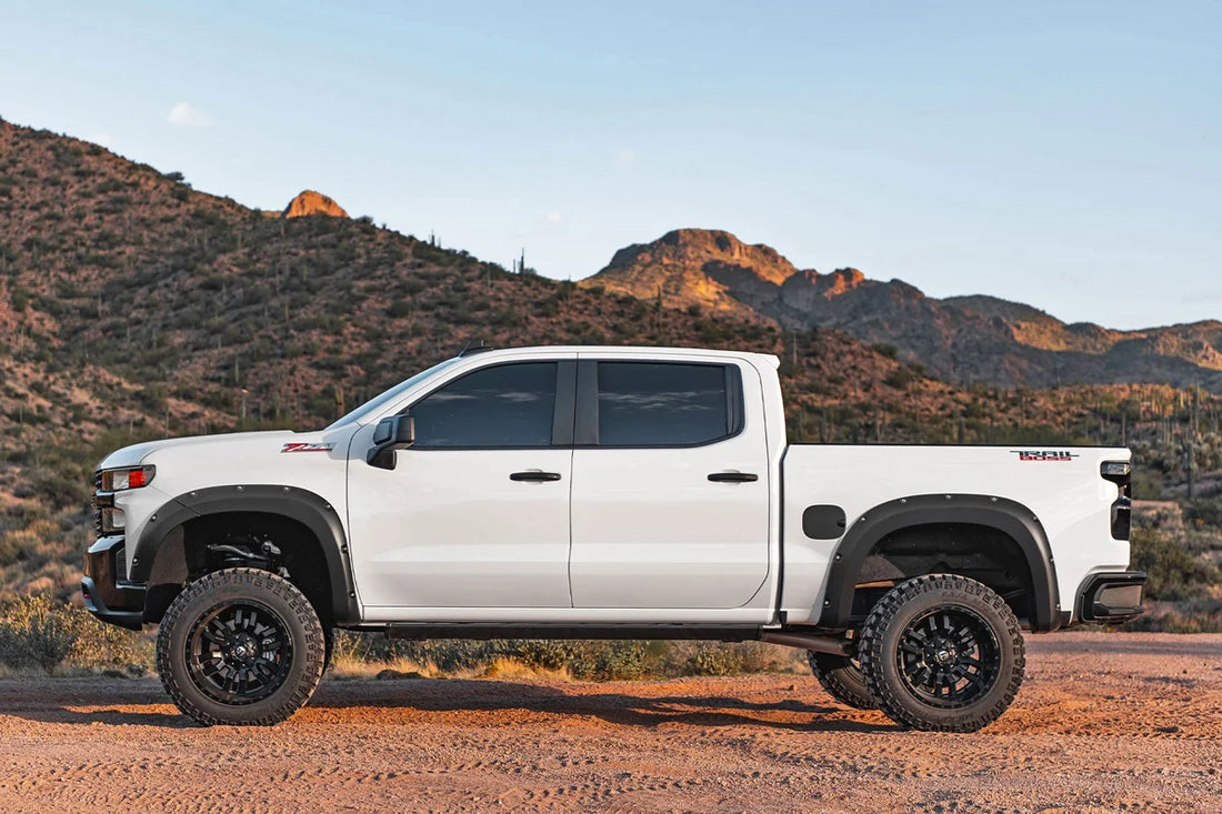 Rough Country Pocket Fender Flares | Chevy Silverado 1500 2WD/4WD (2019-2021) F-C11911A - Installation View