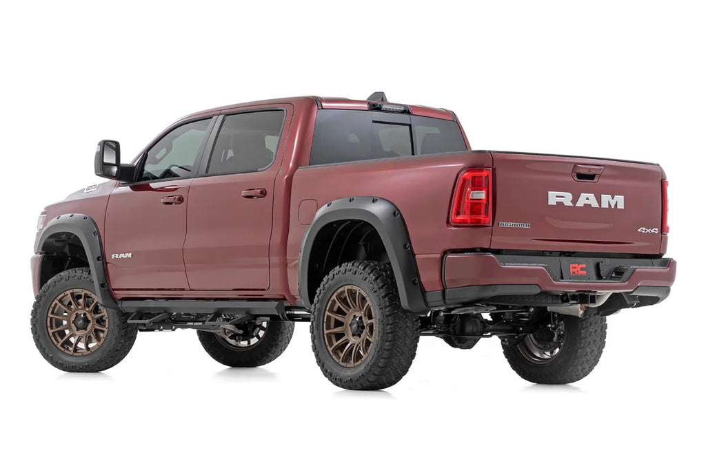 Rough Country Pocket Fender Flares | Gloss Black | Ram 1500 2WD/4WD (2025-2026) - Back View