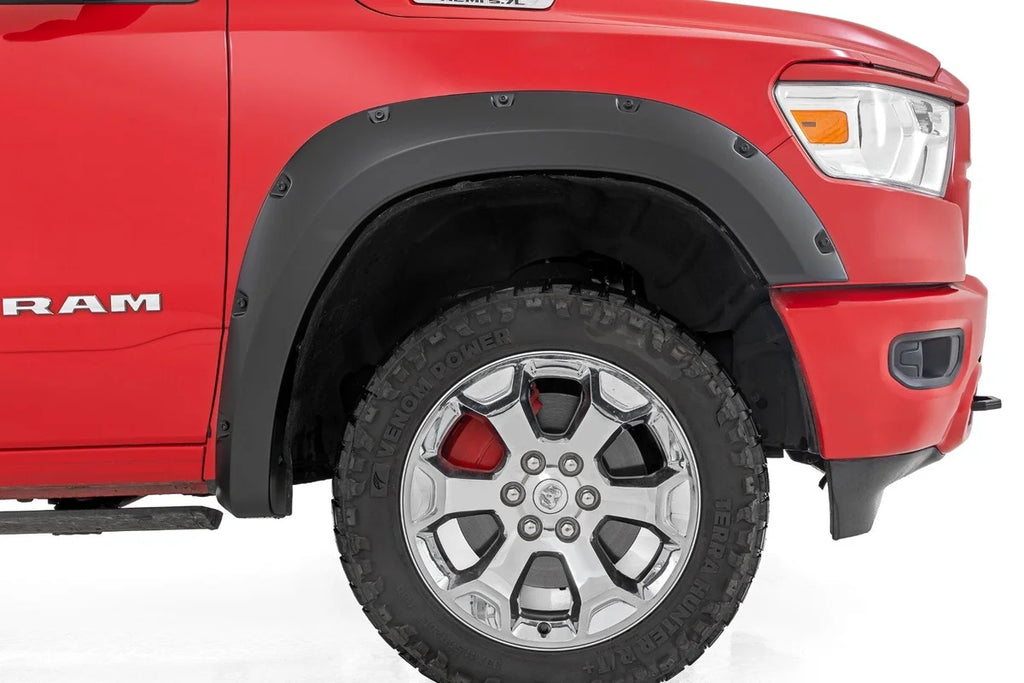 Rough Country Pocket Fender Flares | PS2 Bright Silver Metallic | Ram 1500 2WD/4WD (19-24) F-D10914A-PS2 - Additional View 6