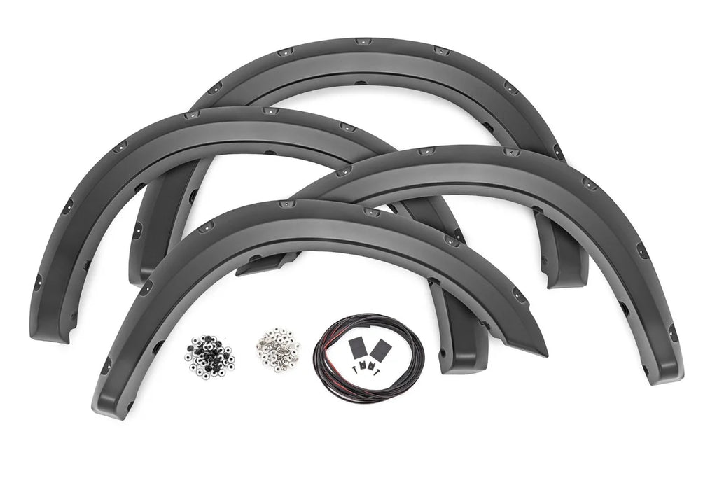 Rough Country Pocket Fender Flares | PS2 Bright Silver Metallic | Ram 2500/3500 (10-18) F-D21011A-PS2