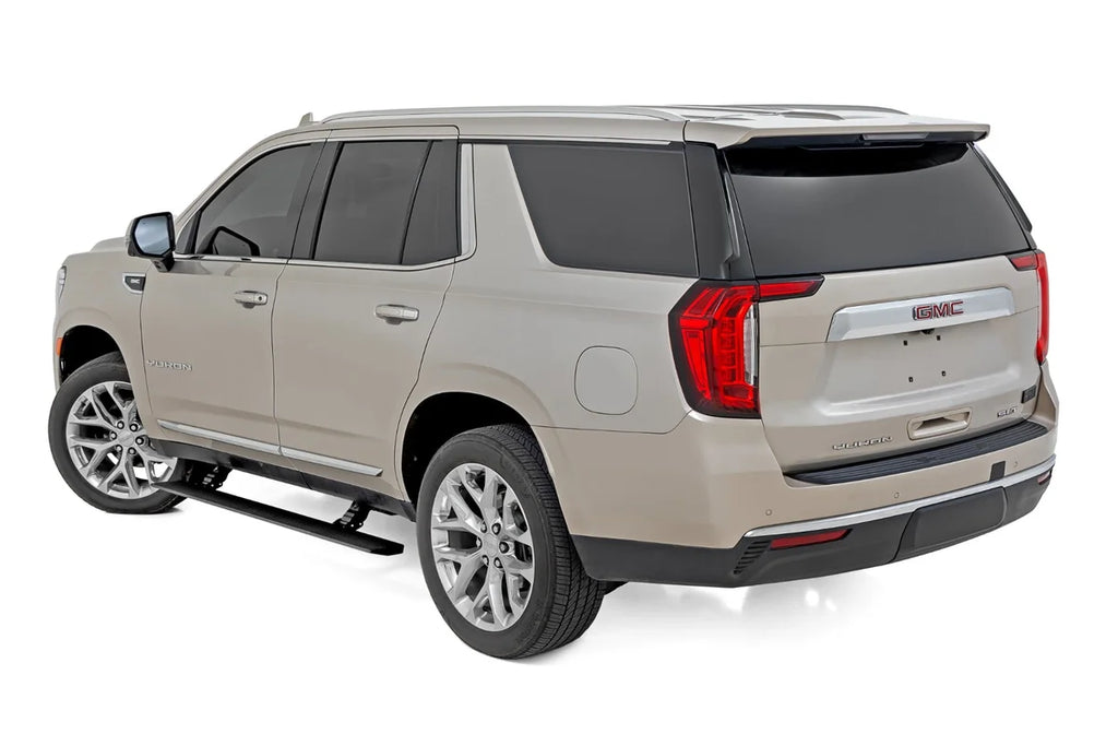 Rough Country Power Running Boards | Dual Electric Motor | GMC Yukon XL 1500 2WD/4WD (21-26) - Back View