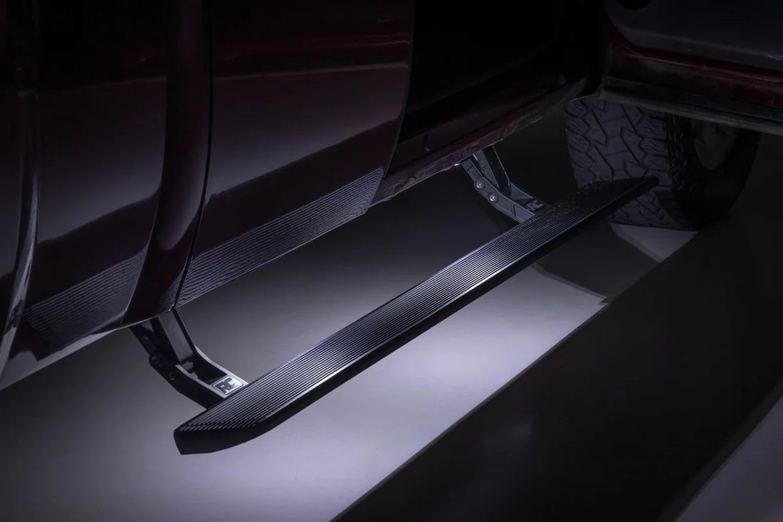 Rough Country Power Running Boards | HT-Series | Double Cab | Chevy/GMC 1500/2500HD/3500HD (14-18) ESR51523 - Side View