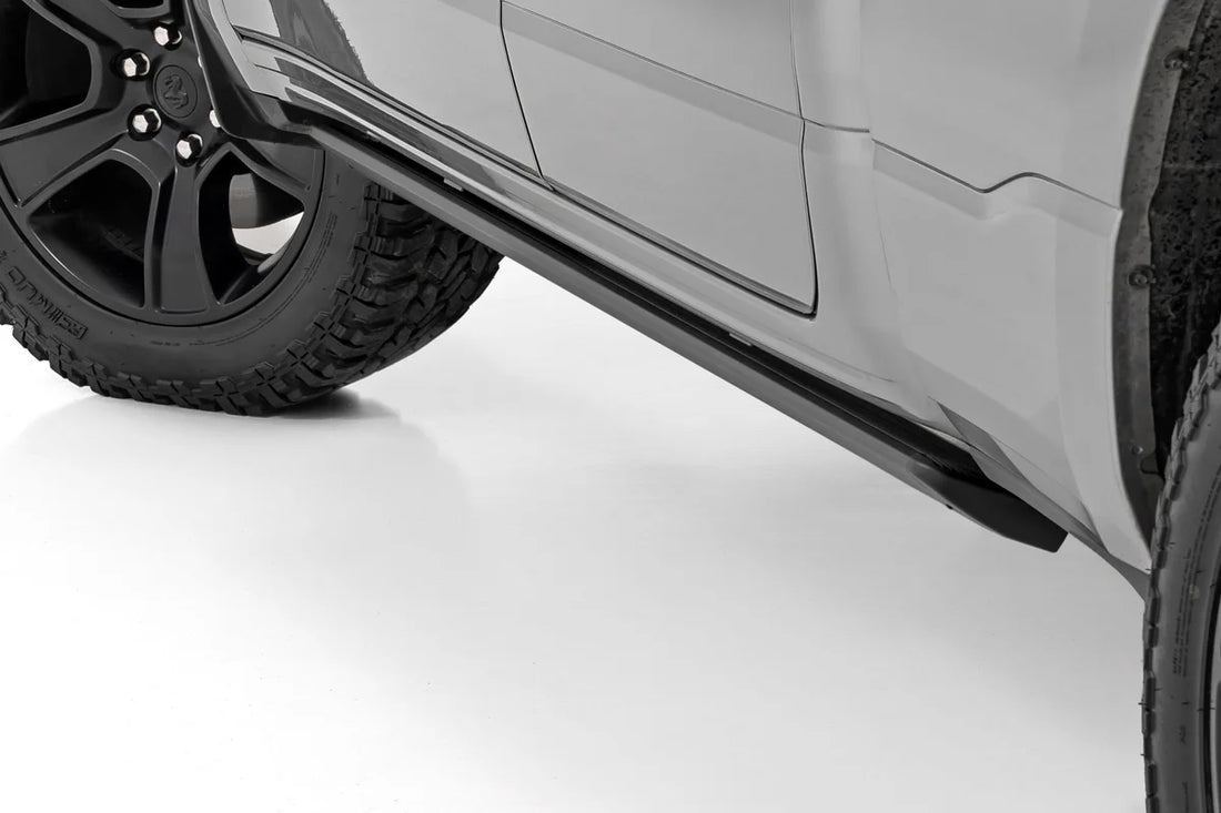 Rough Country Power Running Boards | HT-Series | Quad Cab | Ram 1500 (19-26)/1500 TRX (21-24) ESR61925 - Side View