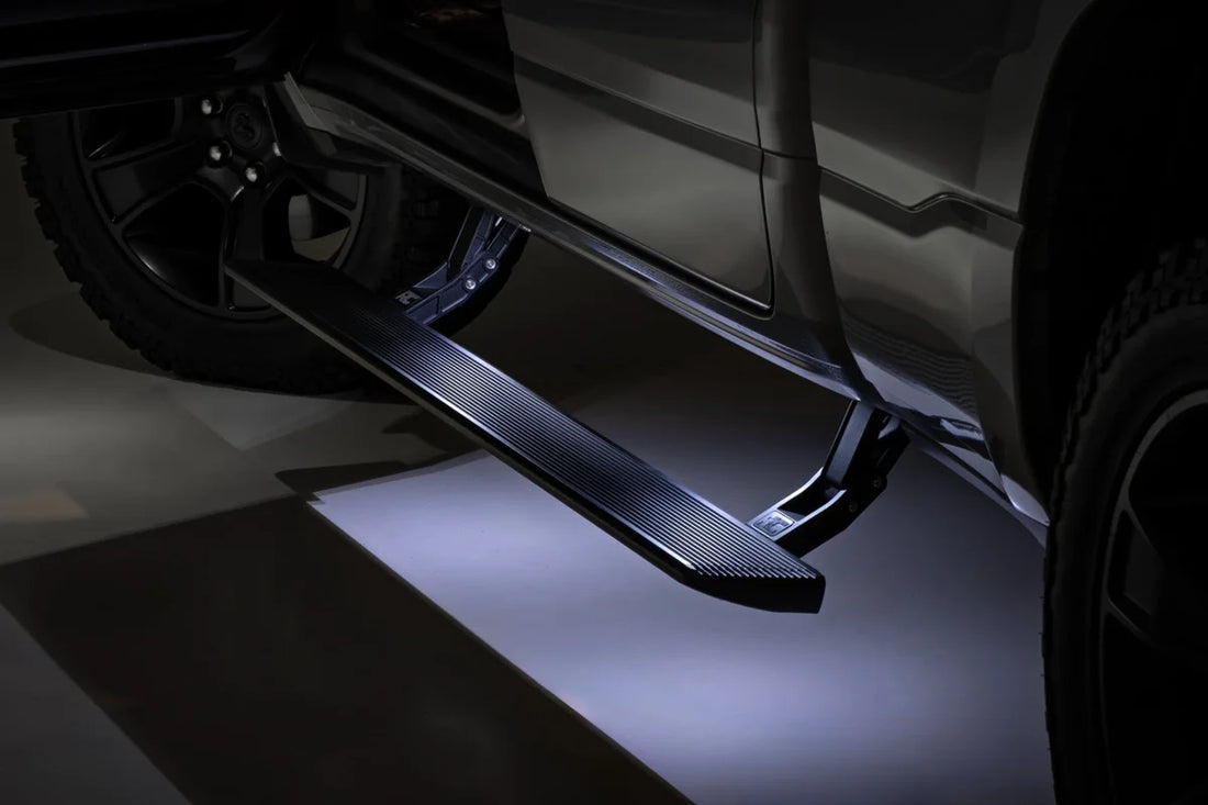 Rough Country Power Running Boards | HT-Series | Quad Cab | Ram 1500 (19-26)/1500 TRX (21-24) ESR61925 - Back View