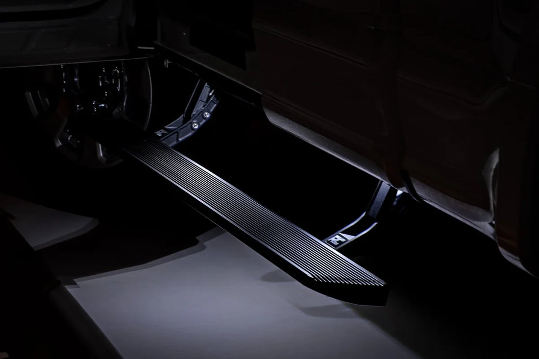 Rough Country Power Running Boards | HT-Series | Super Cab | Ford F-150/Lightning/F-250/F-350/Raptor (15-26) ESR71525 - Ba...