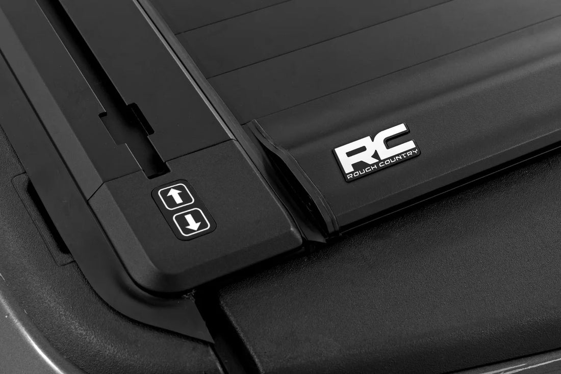 Rough Country Powered Bed Cover | 6'4" Bed | Ram 1500 (09-18) 2500 (10-26) 2WD/4WD 51309650 - Back View