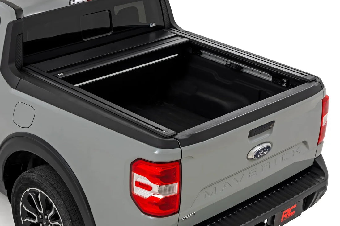 Rough Country Powered Retractable Bed Cover | 4'6" Bed | Ford Maverick 2WD/4WD (2022-2026) 51504600 - Side View