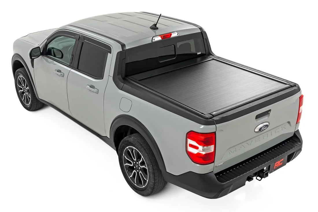 Rough Country Powered Retractable Bed Cover | 4'6" Bed | Ford Maverick 2WD/4WD (2022-2026) 51504600 - Back View