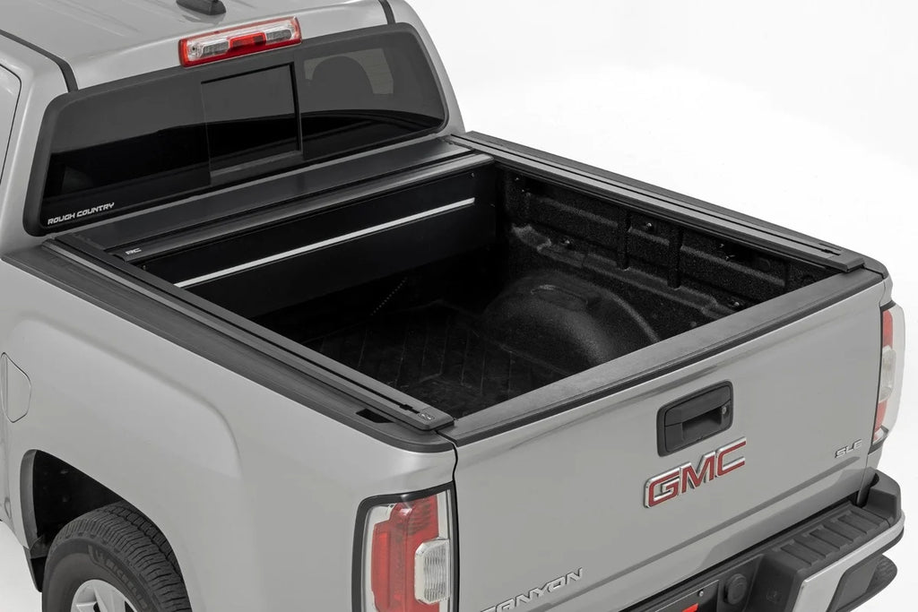 Rough Country Powered Retractable Bed Cover | 5' Bed | Chevy/GMC Canyon/Colorado (15-26) - Side View