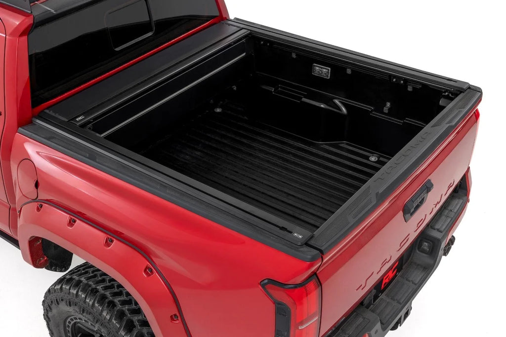 Rough Country Powered Retractable Bed Cover | 5' Bed | Toyota Tacoma 2WD/4WD (2024-2026) - Side View