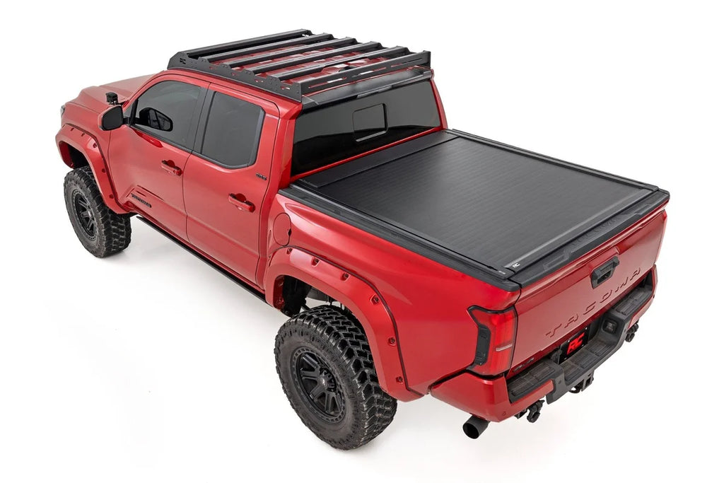 Rough Country Powered Retractable Bed Cover | 5' Bed | Toyota Tacoma 2WD/4WD (2024-2026) - Back View